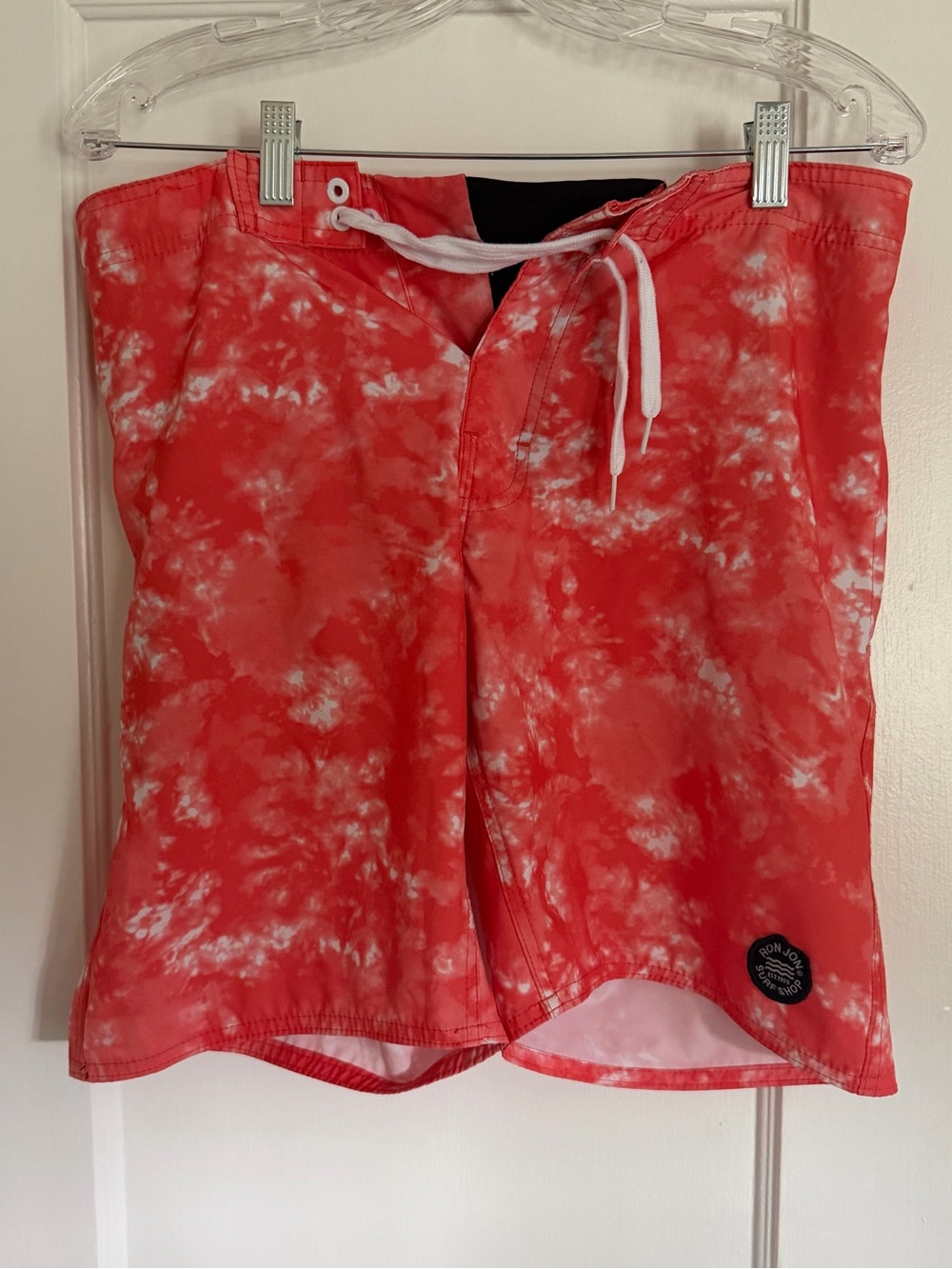 Ron Jon Pink Swim Trunks with Coral Trim